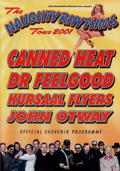 Naughty Rhythms Tour Programme 2001